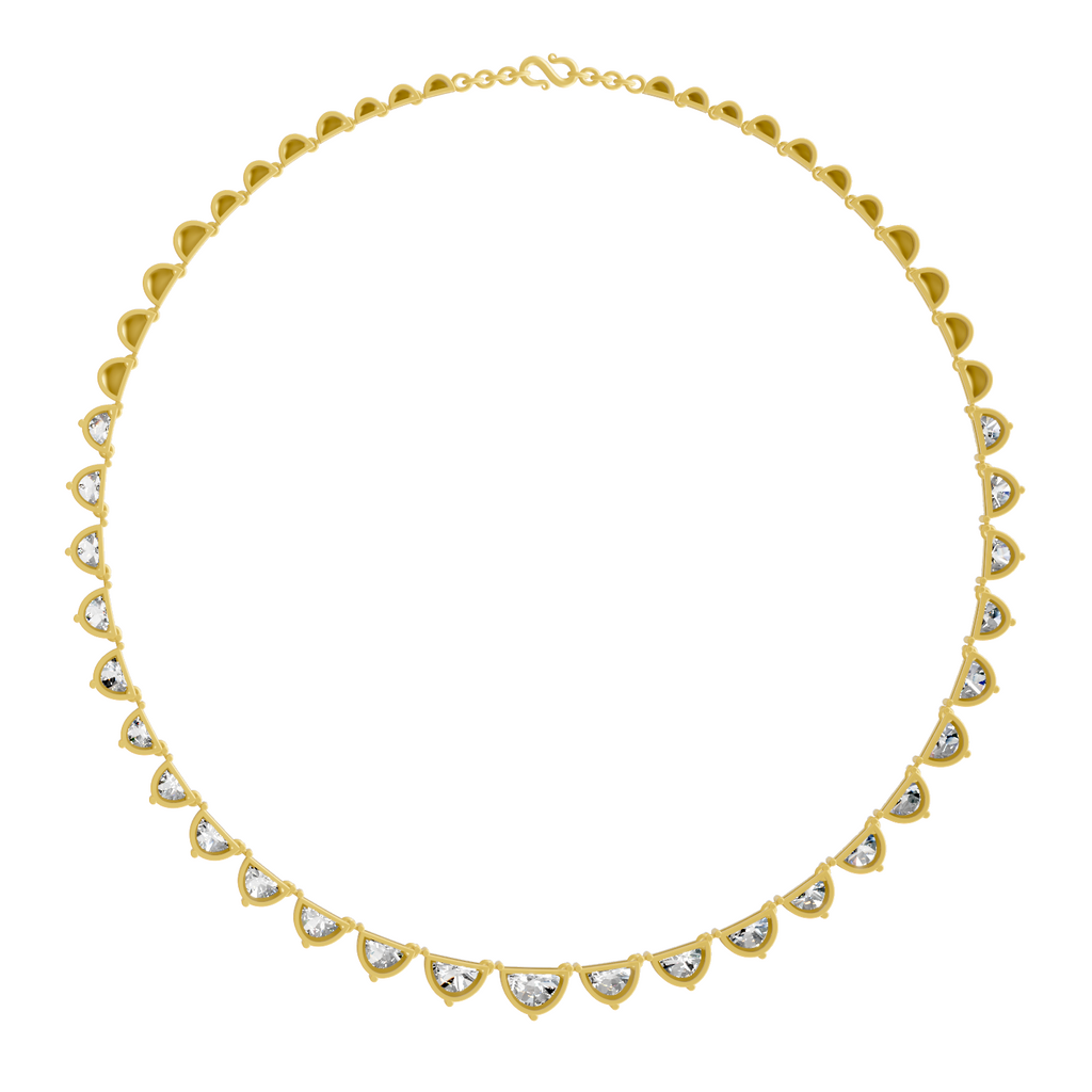 19.24 Carat 14K Gold Harmony Elegant Choker Necklace