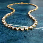 19.24 Carat 14K Gold Harmony Elegant Choker Necklace