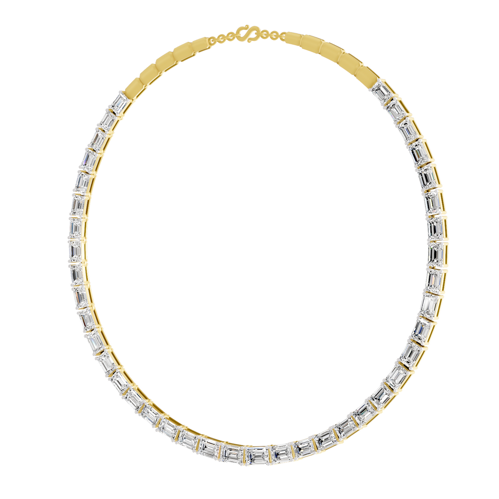 37.53 Carat 14K Gold Emerald Line With Brillant Y Drop