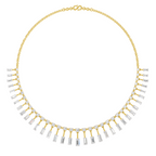 9.63 Carat 14K Gold Aira Emerald Cascade Necklace