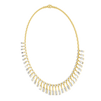 9.63 Carat 14K Gold Aira Emerald Cascade Necklace