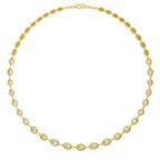 18.46 Carat 14K Gold Aura Bloom Hexa Necklace