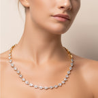 18.46 Carat 14K Gold Aura Bloom Hexa Necklace
