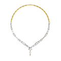 26.13 Carat 14K Gold Elegant V-Shape Necklace
