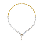26.13 Carat 14K Gold Elegant V-Shape Necklace