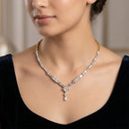 26.13 Carat 14K Gold Elegant V-Shape Necklace