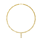 12.02 Carat 14K Gold Bagutte Necklace