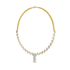 16.82 Carat 14K Gold Line Drop Necklace