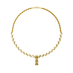 16.82 Carat 14K Gold Line Drop Necklace