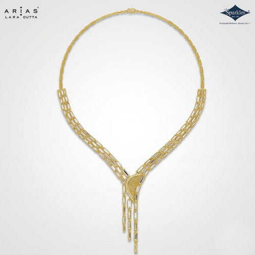 Arias by Lara Dutta Iconic Baguette Diamond Necklace