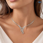 Sparkles Arias by Lara Dutta Swirling Ribbon Diamond Necklace