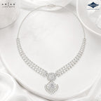 Sparkles Arias by Lara Dutta Regal Lacework Diamond Necklace Set