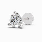 0.25 Carat 3 Prong Solitaire Diamond Nose Pin 14K - White Gold