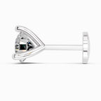 0.25 Carat 3 Prong Solitaire Diamond Nose Pin 14K - White Gold