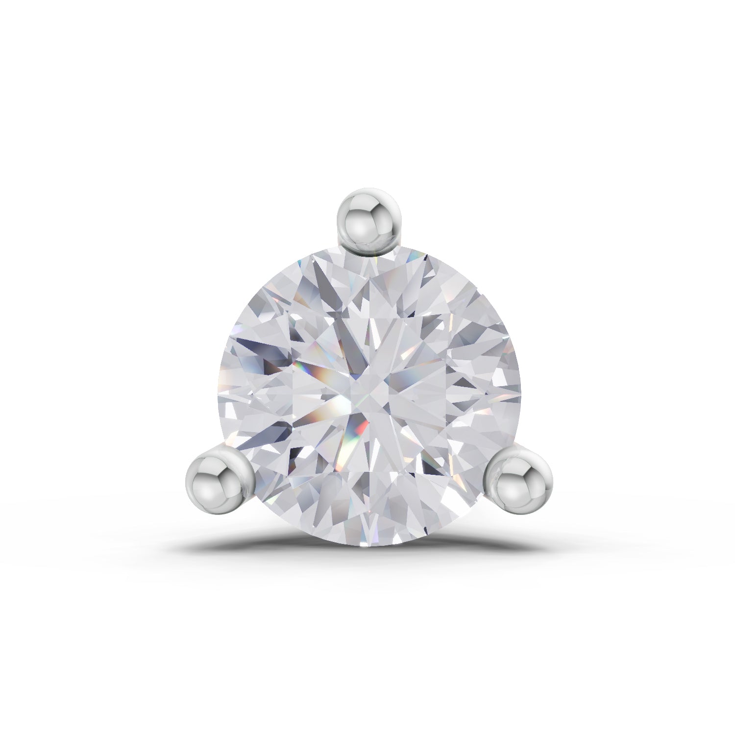 0.25 Carat 3 Prong Solitaire Diamond Nose Pin 14K