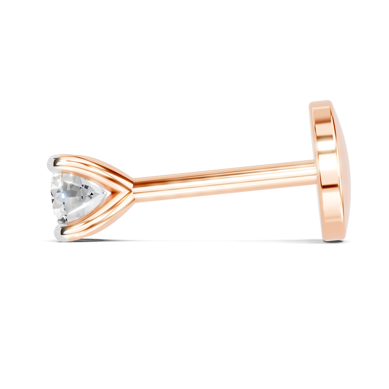 Shimmering Solitaire Diamond Nose Pin