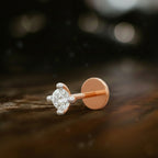 Shimmering Solitaire Diamond Nose Pin