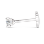 0.07 Carat Solitaire Diamond Nose Pin 14K - White Gold