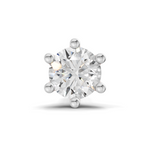 0.14 Carat Solitaire Six Prong Diamond Nose Pin 14K
