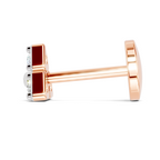 0.08 Carat Trinity Bloom Diamond Nose Pin 14K - Rose Gold