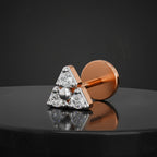 Graceful Bloom Trinity Diamond Nose Pin