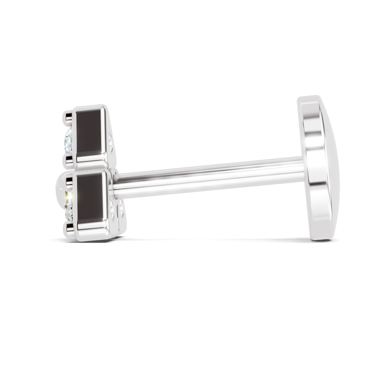 0.08 Carat Trinity Bloom Diamond Nose Pin 14K - White Gold