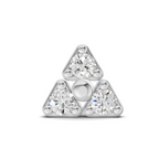 0.08 Carat Trinity Bloom Diamond Nose Pin 14K - White Gold