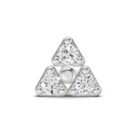 0.08 Carat Trinity Bloom Diamond Nose Pin 14K
