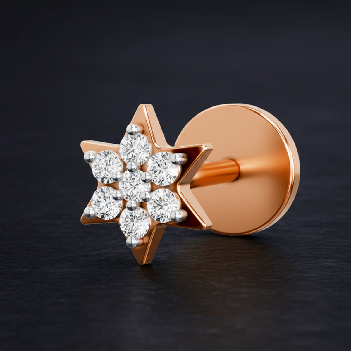 Opulent Star Diamond Nose Pin
