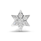 0.03 Carat Star Flatback Nosepin 14K - White Gold