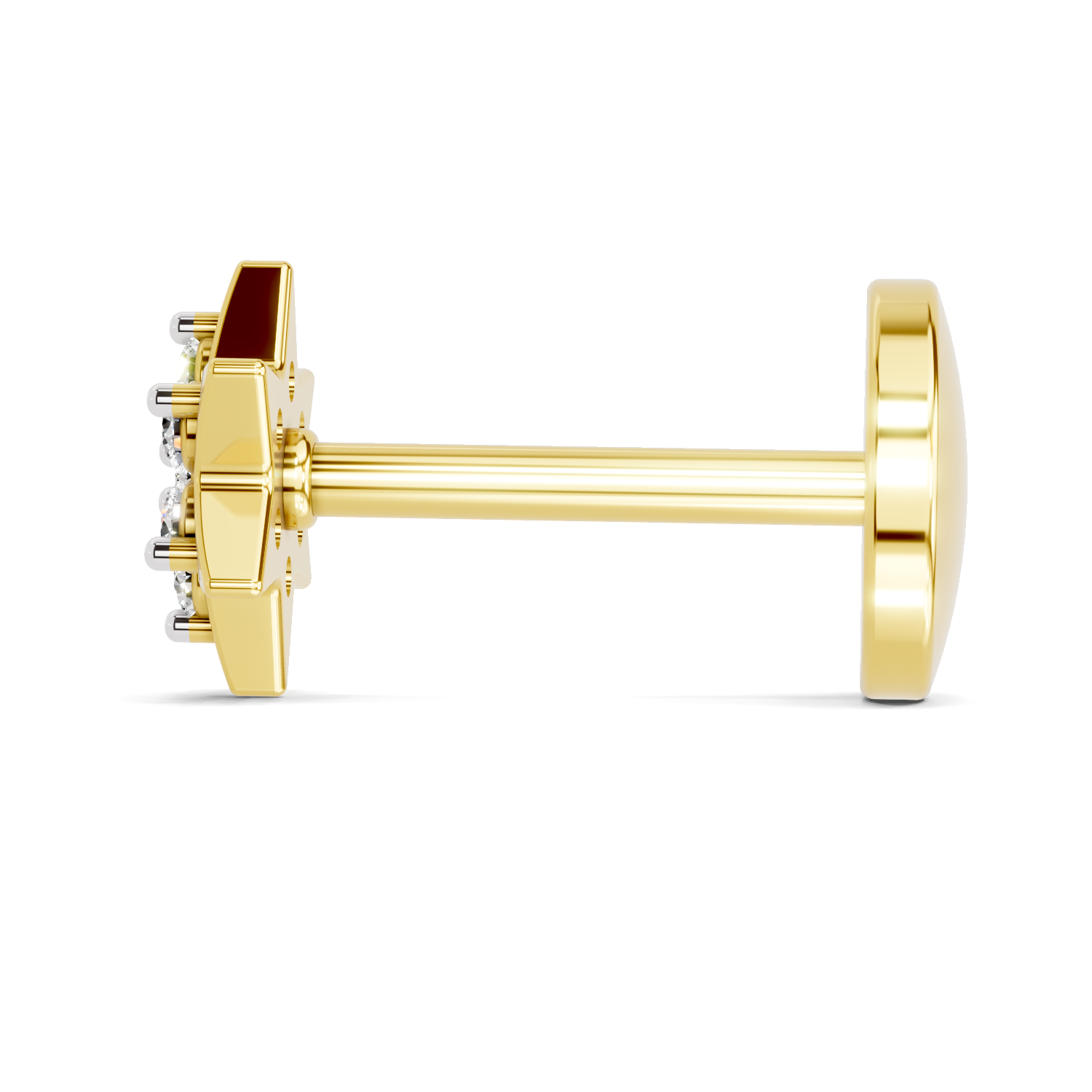 0.03 Carat Star Flatback Nosepin 14K