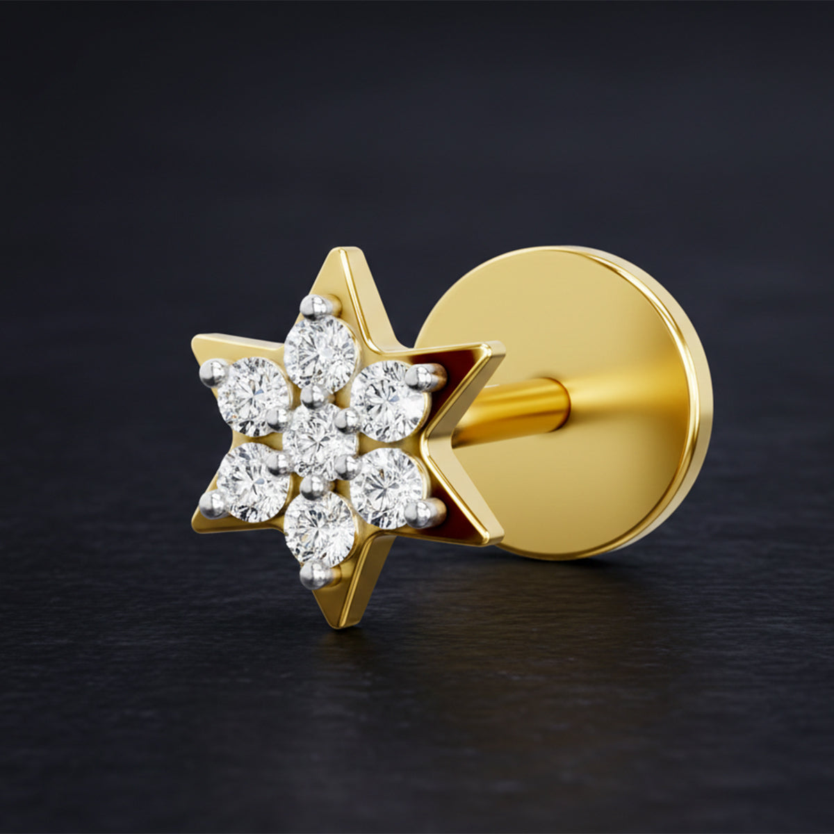Opulent Star Diamond Nose Pin