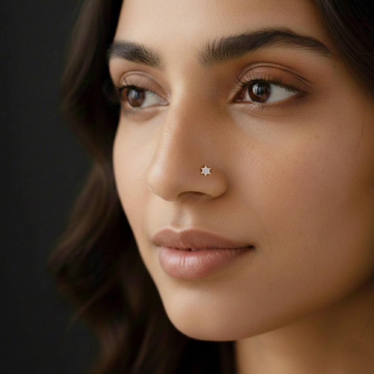 Opulent Star Diamond Nose Pin