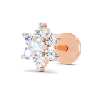 0.11 Carat Stellar Diamond Nose Pin 14K Screw - Rose Gold