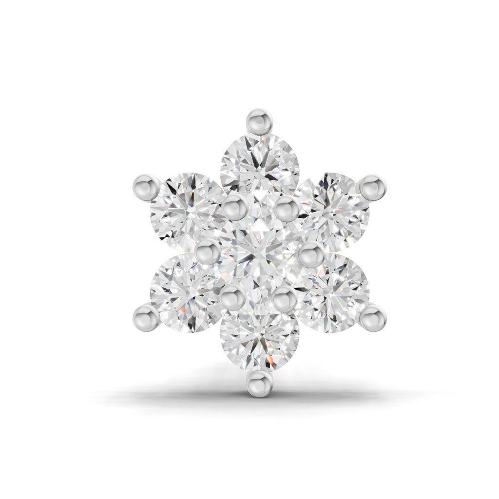 0.11 Carat Stellar Diamond Nose Pin 14K Screw - Rose Gold