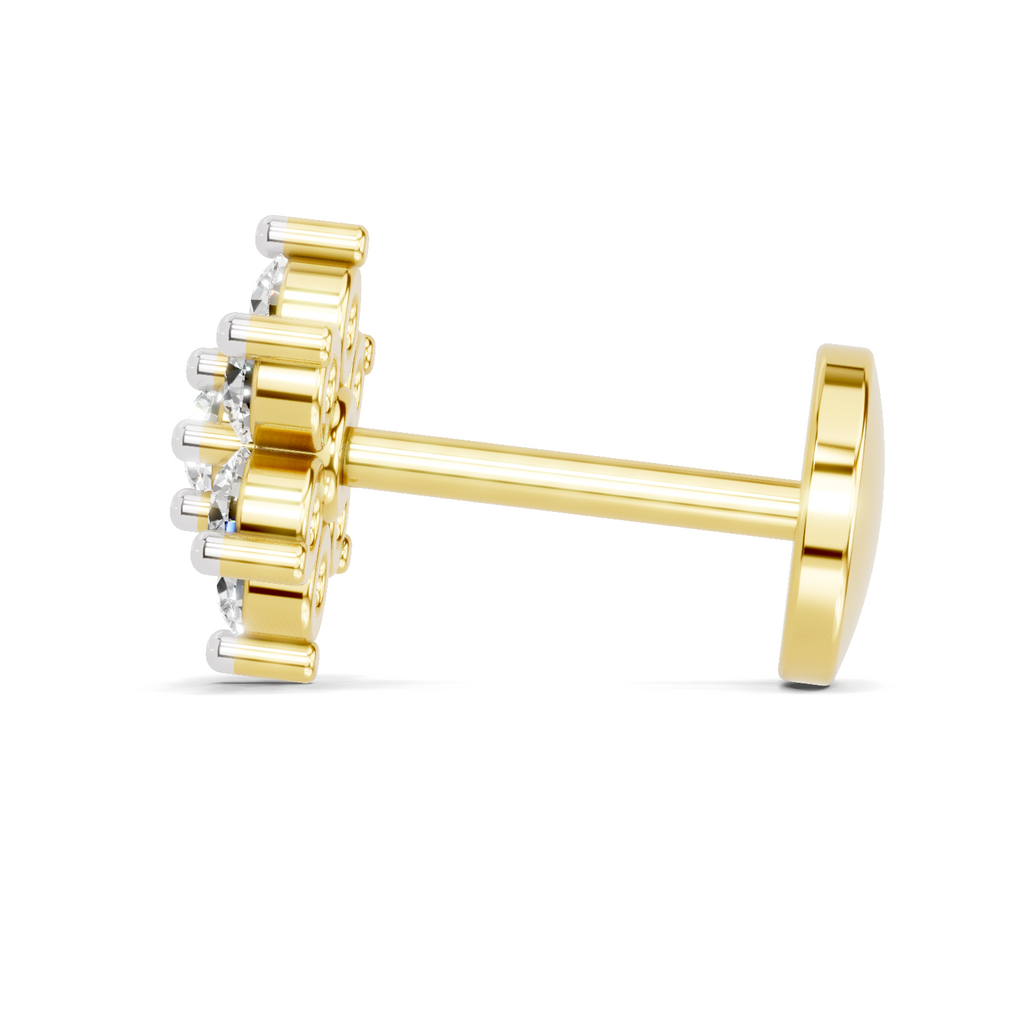 0.11 Carat Stellar Diamond Nose Pin 14K Screw