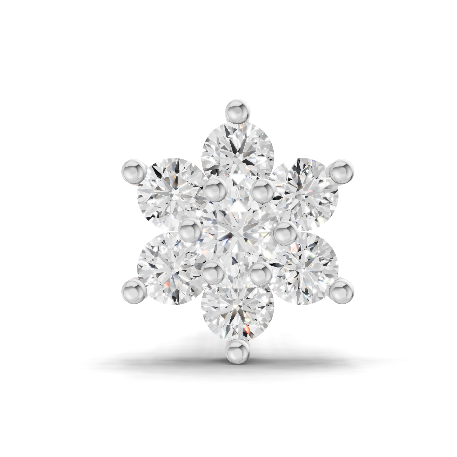0.11 Carat Stellar Diamond Nose Pin 14K Screw