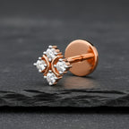 Luminous Round Star Diamond Nose Pin