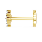 0.04 Carat Round Star Shape Diamond Nose Pin 14K