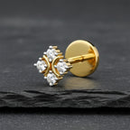 Luminous Round Star Diamond Nose Pin