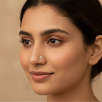 Luminous Round Star Diamond Nose Pin
