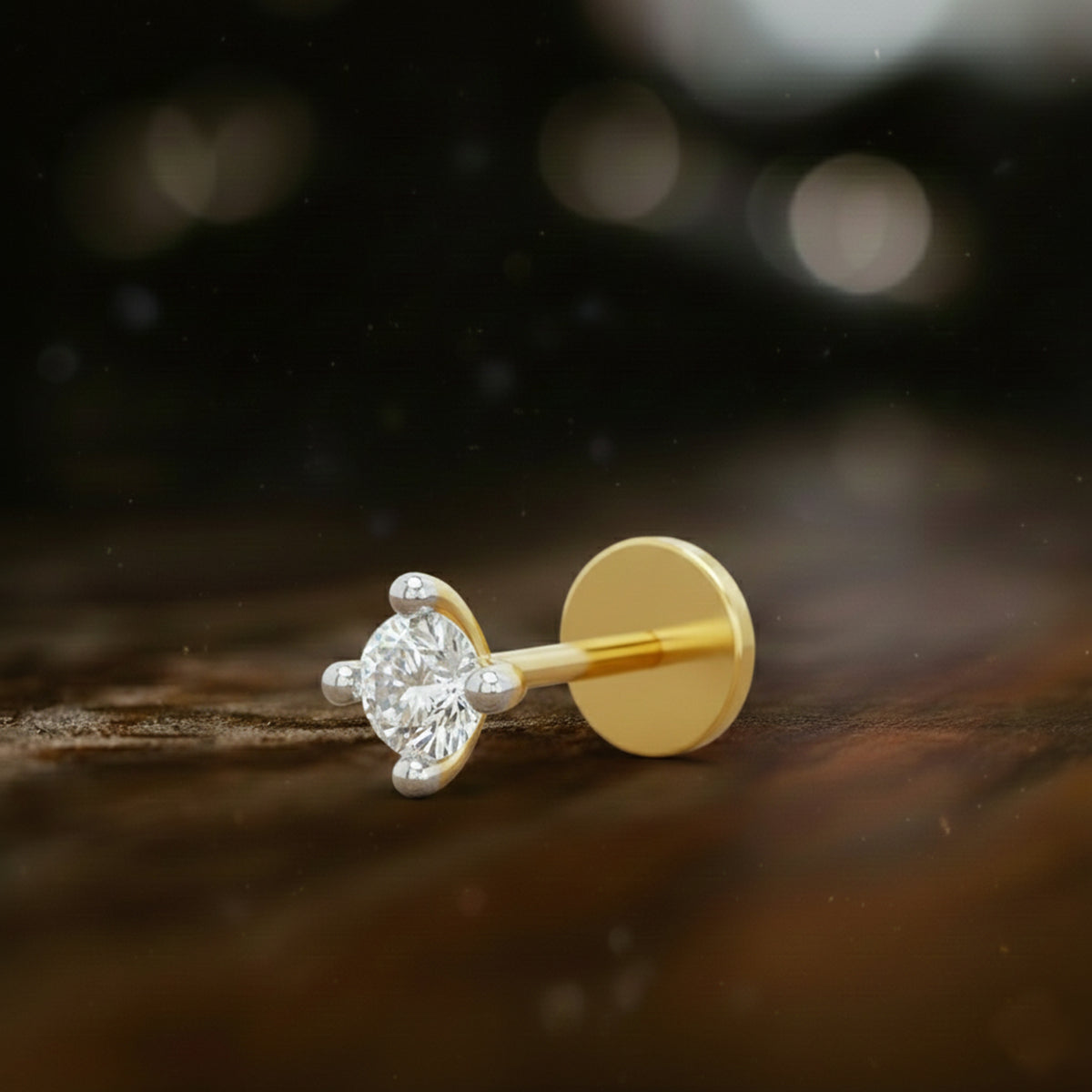 Stunning Solitaire Diamond Nose Pin