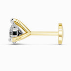 0.06 Carat 3 Prong Solitaire Diamond Nose Pin 14K