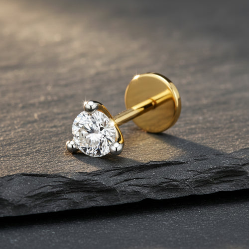 Captivating Solitaire Diamond Nose Pin