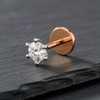 Elegant Solitaire Diamond Nose Pin