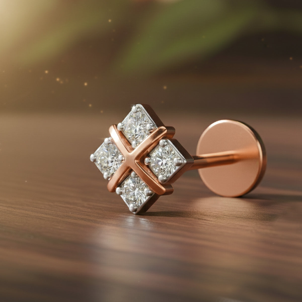 Majestic Solitaire Diamond Nose Pin
