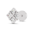 0.09 Carat Four Stone Solitaire Diamond Nose Pin 14K - White Gold