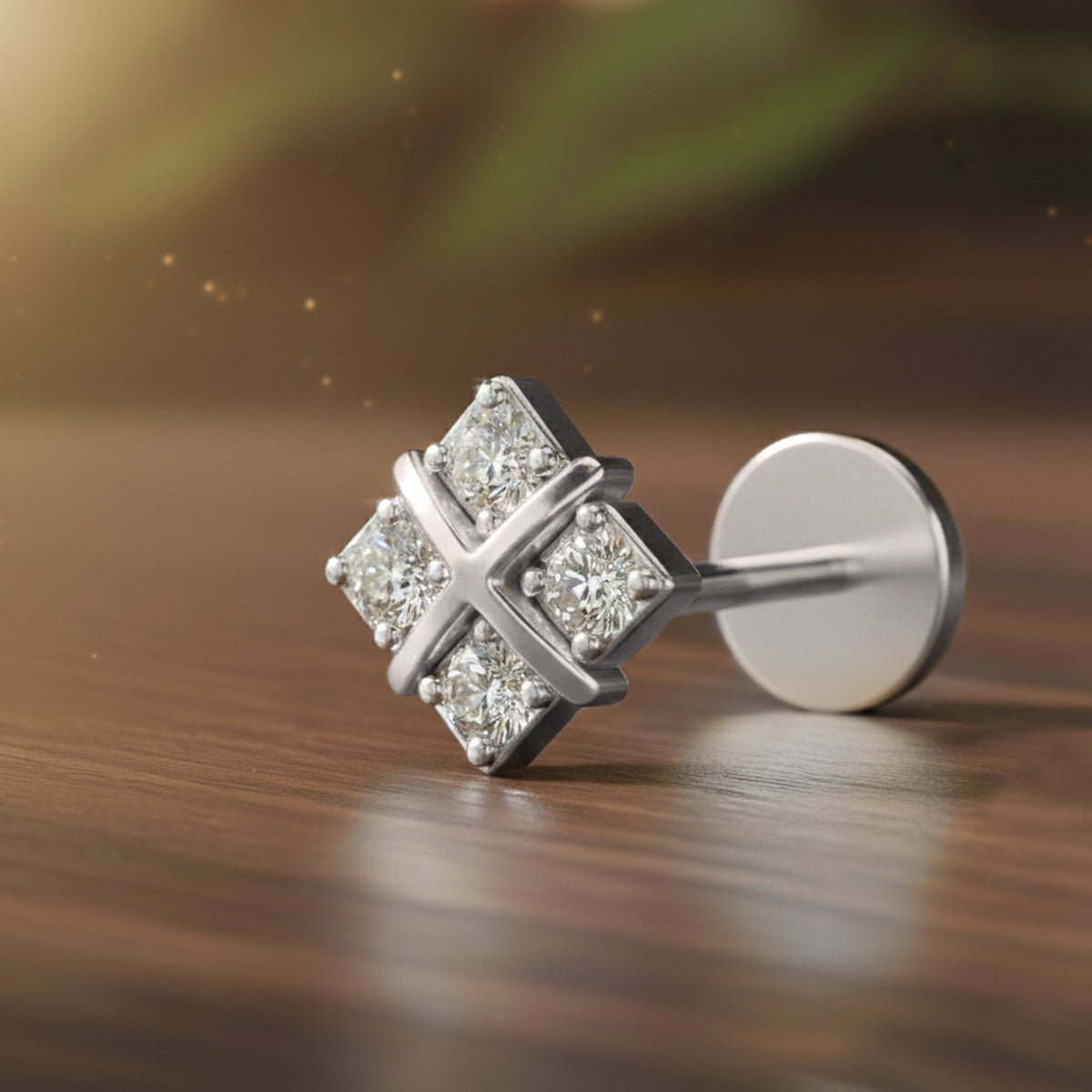 Majestic Solitaire Diamond Nose Pin