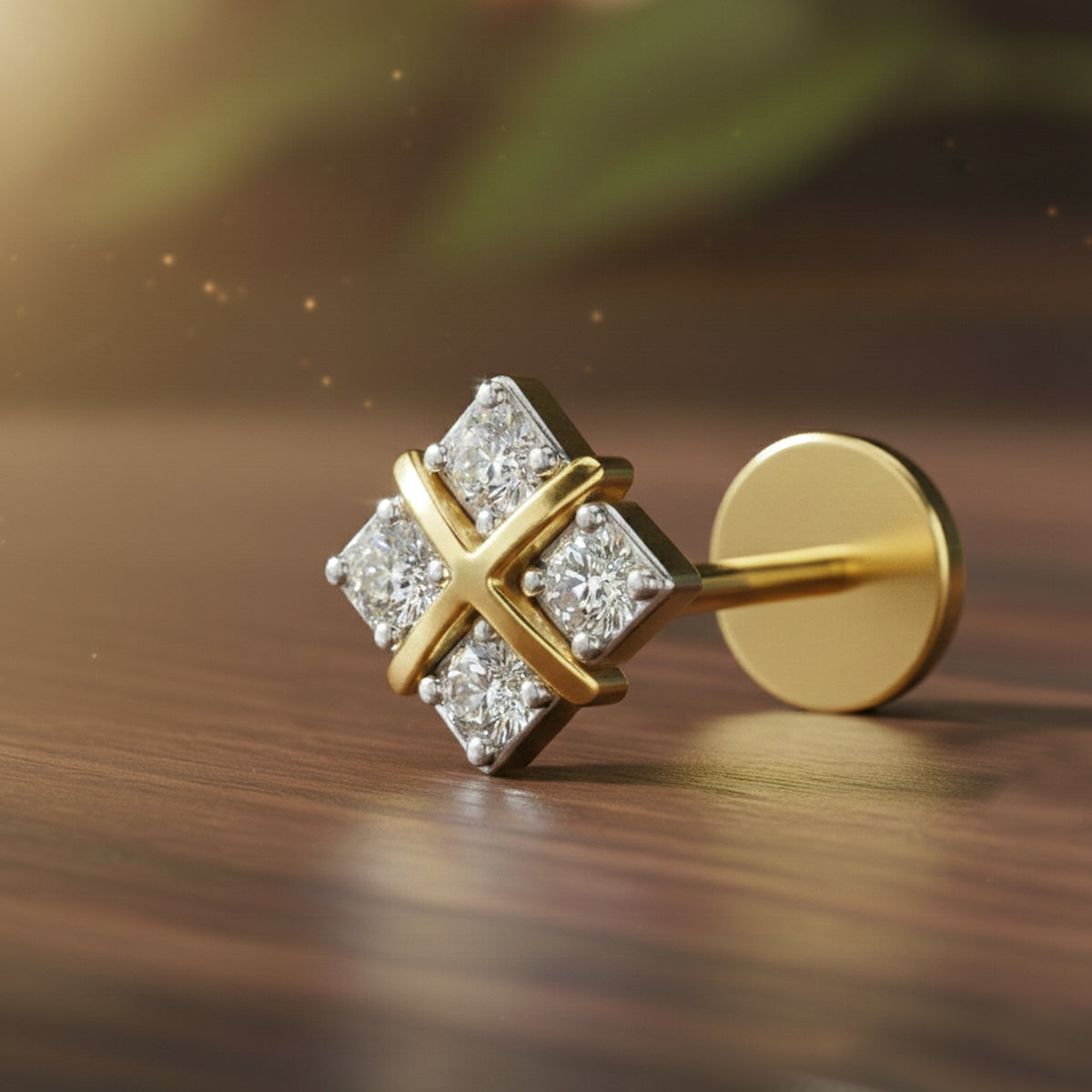 Majestic Solitaire Diamond Nose Pin