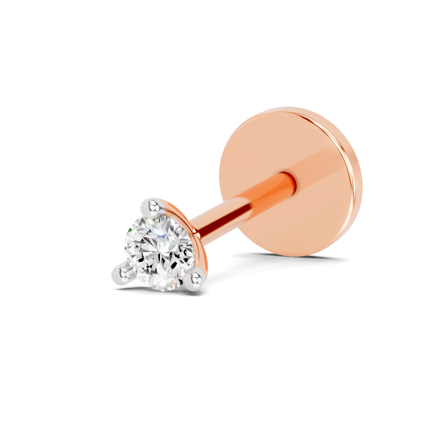 0.2 Carat Diamond Nose Pin 14K - Rose Gold